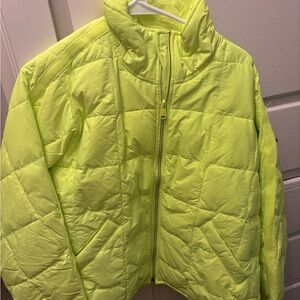 Free People Neon Yellow pippa packable Puffer Jacket